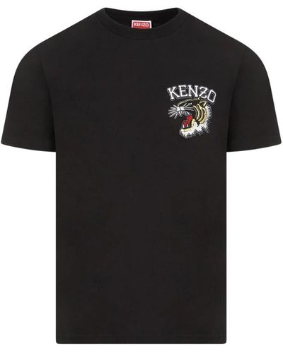 KENZO Schwarzes tiger varsity slim t-shirt