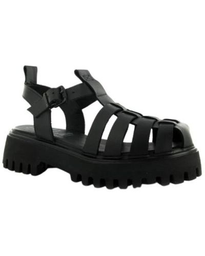 Bronx Groovy sandalias planas - Negro