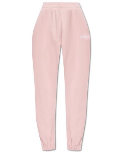Versace Sweatpants mit logo - Pink