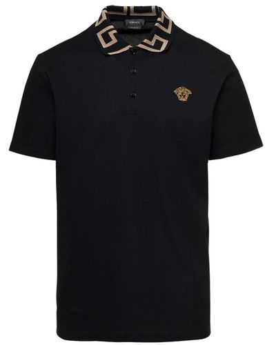 Versace Poloshirt Met Medusa-motief - Zwart