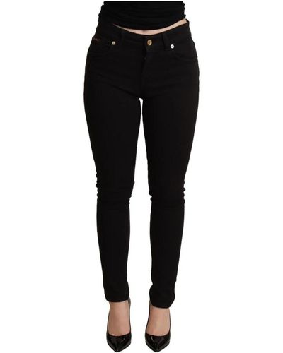 Dolce & Gabbana Jeans skinny denim neri in cotone elasticizzato - Nero
