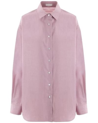 The Row Loose-fit camicia rosa in cotone