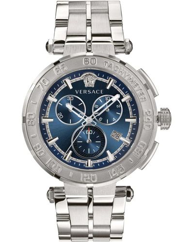 Versace Greca chrono chronograph stahl armbanduhr - Mettallic