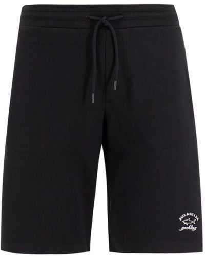 Paul & Shark Superweiche stretch-bermuda-shorts aus baumwolle - Schwarz