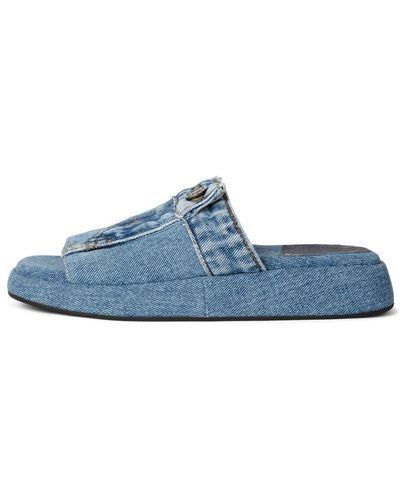 Jeffrey Campbell Denim slide sandalia punta abierta - Azul