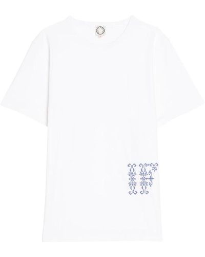 Ines De La Fressange Paris Besticktes weißes t-shirt