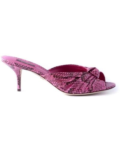 Dolce & Gabbana Dolce gabbana women python heeled 3cm sandals - Rosa