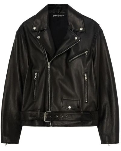 Palm Angels Jackets > leather jackets - Noir