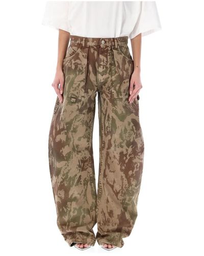 The Attico Trousers > wide trousers - Vert
