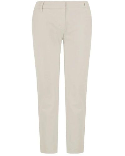 Bomboogie Pantaloni chino in twill leggero di cotone stretch - Neutro