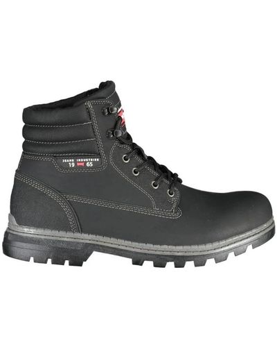 Carrera Lace-Up Boots - Black