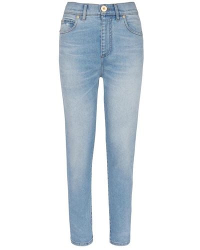 Balmain Faded denim slim fit jeans - Blau