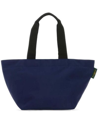 Herve Chapelier Canvas shopping bag - Blu