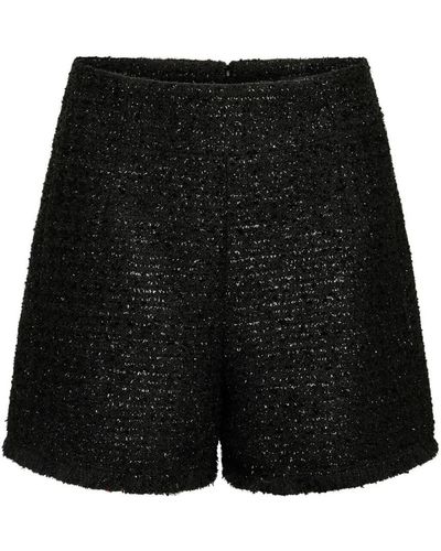 Bruuns Bazaar Frauen raspberrybbnadini schwarze glitzer shorts