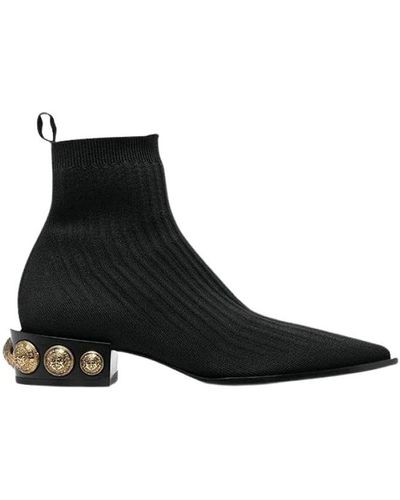 Balmain Heeled Boots - Black