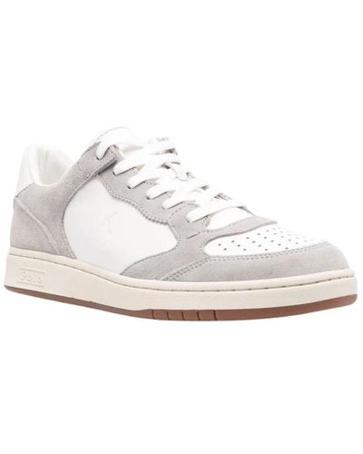 Ralph Lauren Luxuriöse polo crt sneakers für männer - Weiß