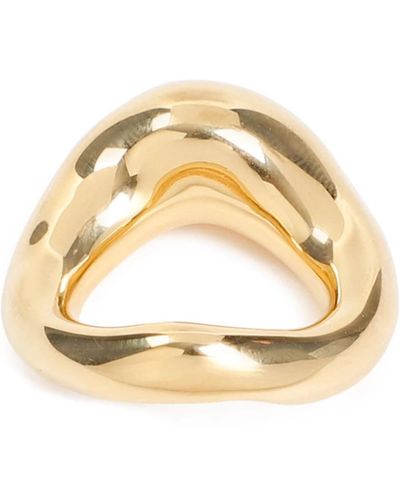 Jil Sander Gold messing ring 715 - Mettallic