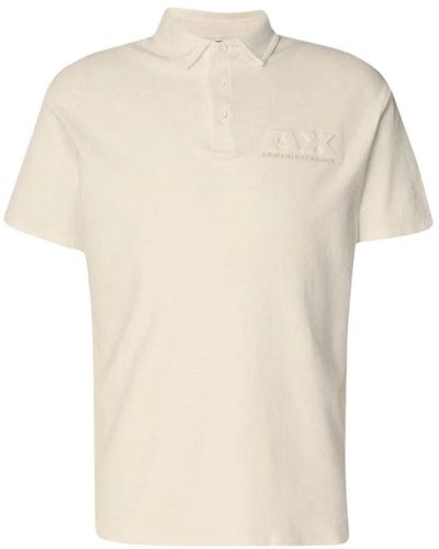 Armani Exchange Off white polo shirt 3dzfaa zjuaz - Natur