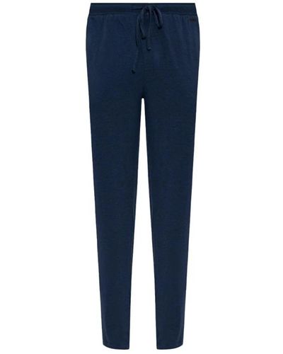 Hanro Trousers > slim-fit trousers - Bleu