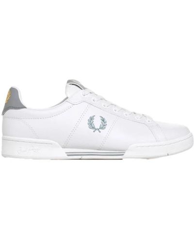 Fred Perry Zapatillas de cuero b722 - Blanco