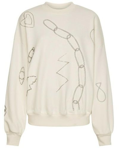Zoe Karssen Willow chain sketches sweater - Bianco