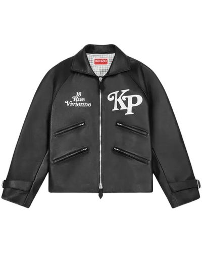KENZO Jackets > leather jackets - Noir