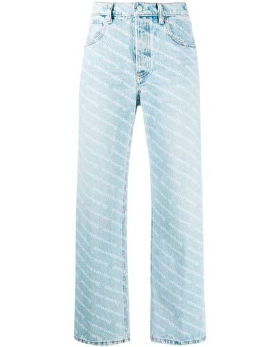 Alexander Wang Monogram bootcut jeans - Blau