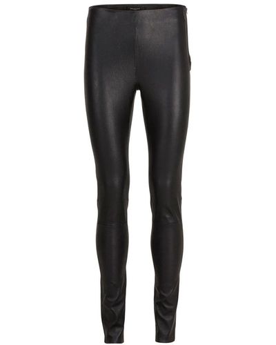 SELECTED Stretch leather trousers - Nero