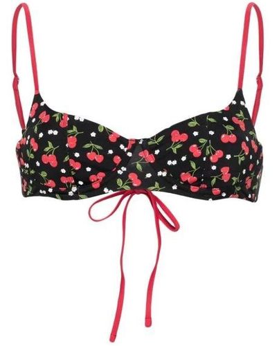 Frankie's Bikinis Strandbekleidung mit kirsch-/gänseblümchenmuster - Rot