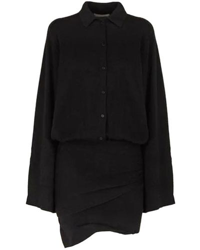 Laneus Shirt Dresses - Black