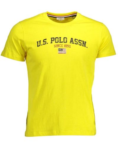 U.S. POLO ASSN. Gelbes logo t-shirt crew neck