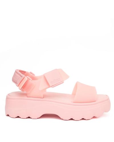 Melissa Rosa flatform sandalen kick off ad - Pink
