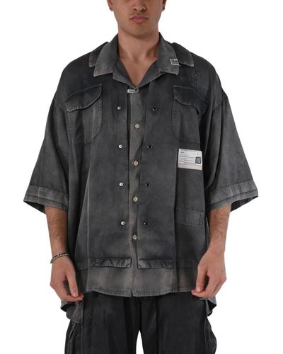 Maison Mihara Yasuhiro Short Sleeve Shirts - Black
