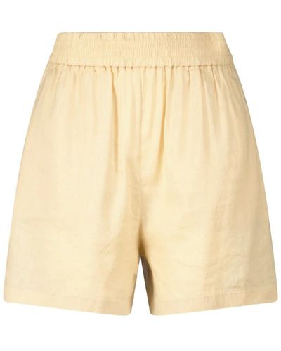 BOSS Shorts da spiaggia in lino - Neutro