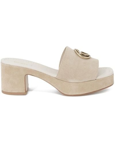 Guess Heeled Mules - White