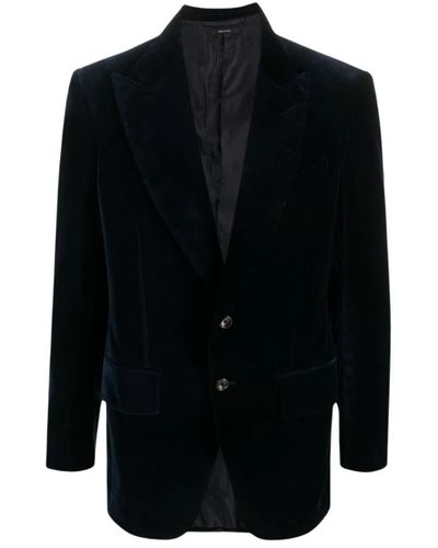 Tom Ford Midnight velvet blazer jacket - Schwarz