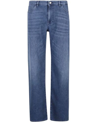 3x1 Mid waist straight jeans für frauen - Blau