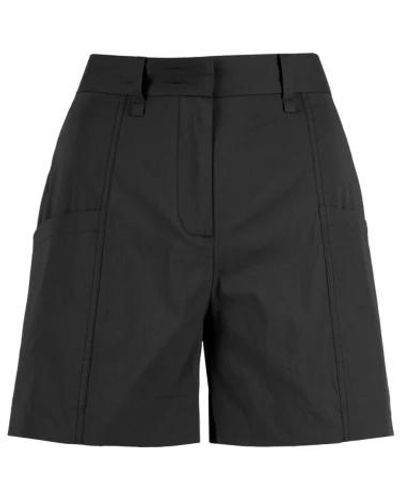 Bomboogie High waisted cotton satin shorts - Negro