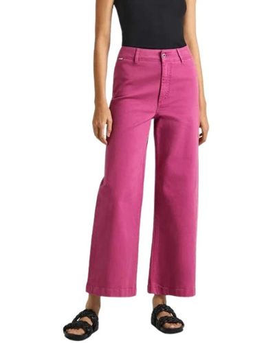 Pepe Jeans Weite culotte hose - Pink