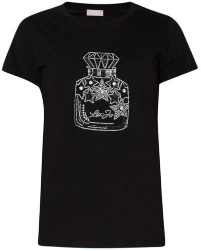Liu Jo Camiseta casual para hombres y mujeres - Negro