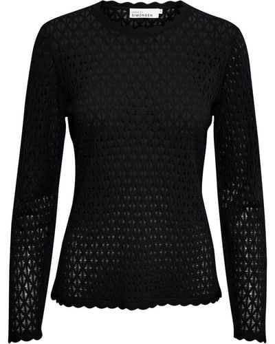 Karen By Simonsen Round-Neck Knitwear - Black