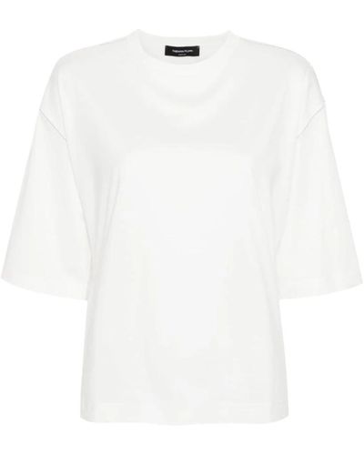 Fabiana Filippi Camisetas y polos de algodón blanco con detalles de cadena