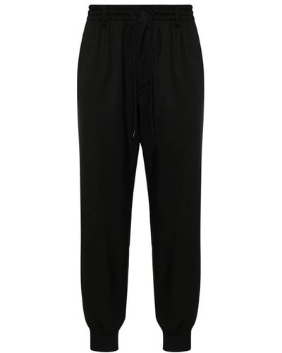 Y-3 Refined woven cuffed tracksuit bottoms - Nero