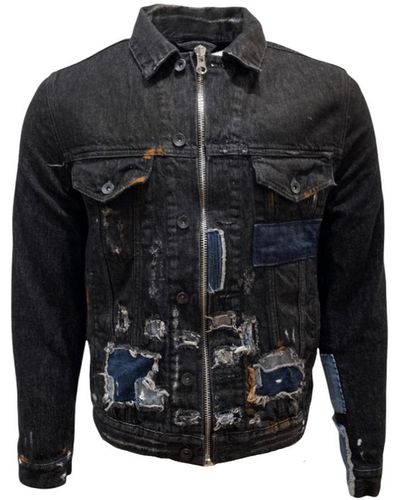 PRPS Dank jacket with Painting Effects - Blau