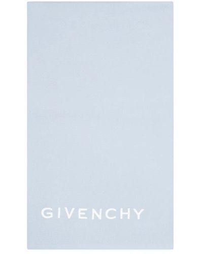 Givenchy Hellblau weißer wollschal