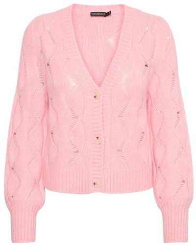 Soaked In Luxury Cardigans - Rose