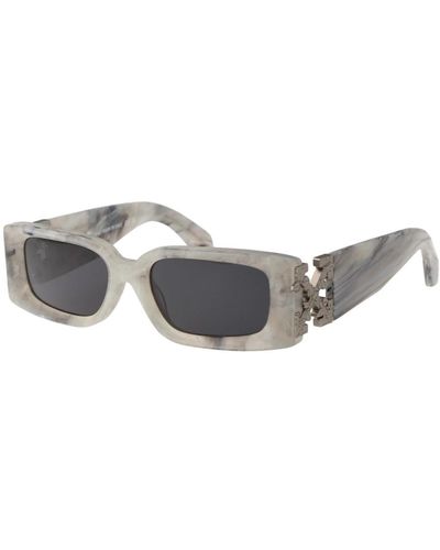 Off-White c/o Virgil Abloh Roma sonnenbrille für stilvollen sonnenschutz - Grau