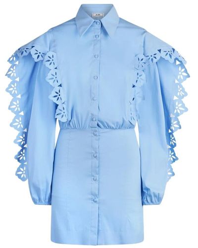 Jijil Abito camicia blu in misto cotone