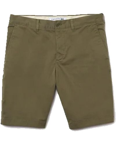 Lacoste Slim fit stretch cotton bermuda shorts - Grün