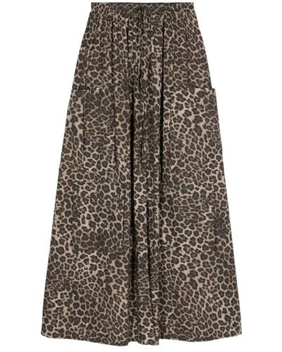 Liu Jo Leopard print flared skirt - Braun